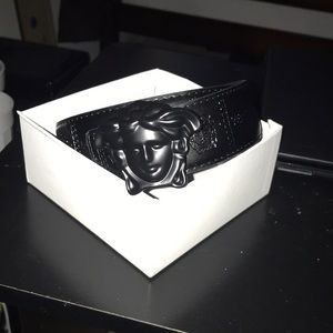 PALAZZO BELT WITH MEDUSA BUCKLE